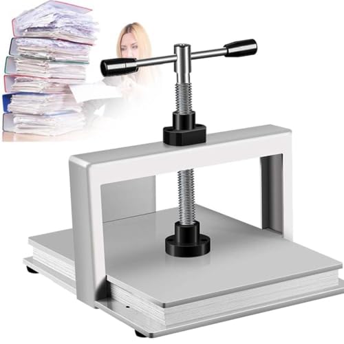 A4/A3-Buchbindepresse, Manuelle Flache Papierbindemaschine, Buchglättungsmaschine, 3306Lbs (1500Kg) Druck, Büro- Und Schulwerkzeuge Für Dokumente, Stempel, Banknoten,A3 von BBAUER