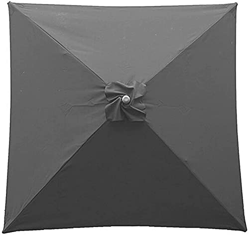 BBAUER 4 Arms Parasol Umbrella Replacement Canopy,2X2M Outdoor Patio Market Replacement Umbrella Cover For Outdoor/Grey von BBAUER