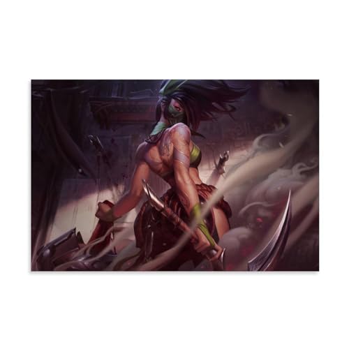 BBAUER Akali Poster Dekorative Malerei Leinwand Wandkunst Wohnzimmer Poster Schlafzimmer Malerei,Wandkunst Bilddruck Moderne Familienzimmer Dekor 20x30inch(50x75cm) von BBAUER