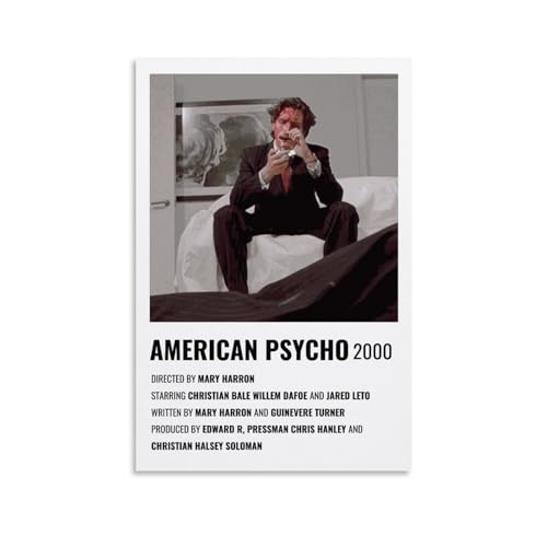 BBAUER American Psycho Horro Movie Poster Dekorative Malerei Leinwand Wandkunst Wohnzimmer Poster Schlafzimmer Malerei,Wandkunst Bilddruck Moderne Familienzimmer Dekor 20x30inch(50x75cm) von BBAUER