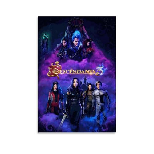 BBAUER Descendants Movie 3 Poster Dekorative Malerei Leinwand Wandkunst Wohnzimmer Poster Schlafzimmer Malerei,Wandkunst Bilddruck Moderne Familienzimmer Dekor 16x24inch(40x60cm) von BBAUER