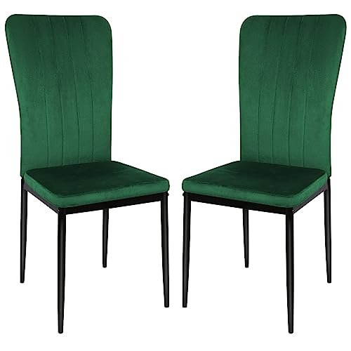 BBAUER Esszimmerstühle, SGS-geprüft, dicke Polsterung, Stühle für Esszimmer, moderne Esszimmerstühle (2, grün) von BBAUER