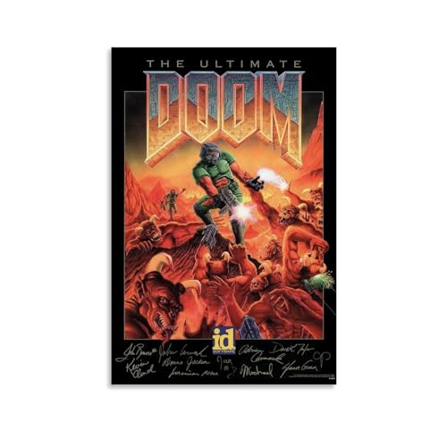 BBAUER Game Poster Doom Poster Dekorative Malerei Leinwand Wandkunst Wohnzimmer Poster Schlafzimmer Malerei,Wandkunst Bilddruck Moderne Familienzimmer Dekor 16x24inch(40x60cm) von BBAUER