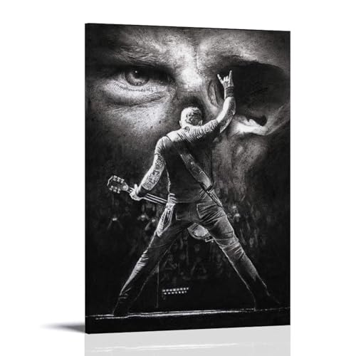 BBAUER James Hetfield Black White Poster Dekorative Malerei Leinwand Wandkunst Wohnzimmer Poster Schlafzimmer Malerei,Wandkunst Bilddruck Moderne Familienzimmer Dekor 08x12inch(20x30cm) von BBAUER