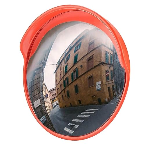 BBAUER Konvexer Spiegel für den Außenbereich, Weitwinkel-Sicherheits-Straßenspiegel, konvexer Verkehrsspiegel, Toter Winkel, runder konvexer Verkehrsspiegel für Raumbüros,Safety Mirror-Outdoor 45cm von BBAUER