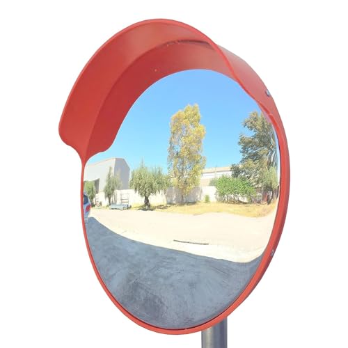 BBAUER Konvexer Verkehrssicherheitsspiegel, 220 Grad, unzerbrechlicher Verkehrssicherheitsspiegel, Außensicherheit, konvexer Spiegel, Supermarkt, Garage, Rückfahrspiegel,Safety Mirror- Outdoor 45cm von BBAUER