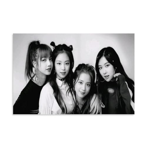 BBAUER Kpop Mamamoo Black And White Poster Dekorative Malerei Leinwand Wandkunst Wohnzimmer Poster Schlafzimmer Malerei,Wandkunst Bilddruck Moderne Familienzimmer Dekor 16x24inch(40x60cm) von BBAUER