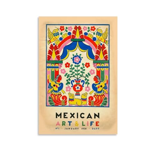 BBAUER Mexican Art And Life Poster Dekorative Malerei Leinwand Wandkunst Wohnzimmer Poster Schlafzimmer Malerei,Wandkunst Bilddruck Moderne Familienzimmer Dekor 20x30inch(50x75cm) von BBAUER