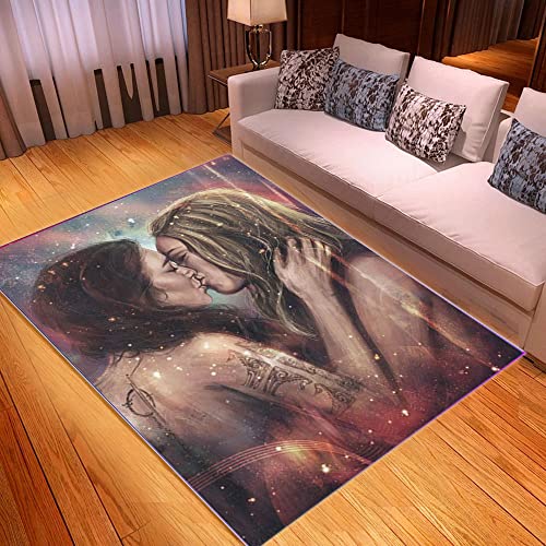BBAUER Sexy Frauen Muster Flanell Teppiche Soft Room Spielen Teppich Bodenmatte D1910 40×60CM von BBAUER