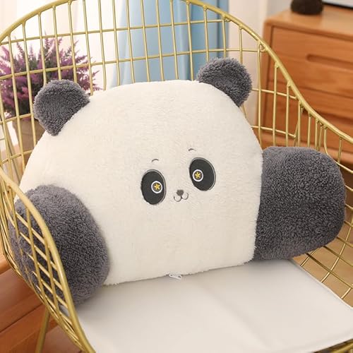 BBAUER Sitzkissen bequemes Lesekissen Cartoon-Plüsch-Rückenkissen Sofa-Stuhl-Rückenstütze Lendenkissen, Panda-60 * 30cm von BBAUER