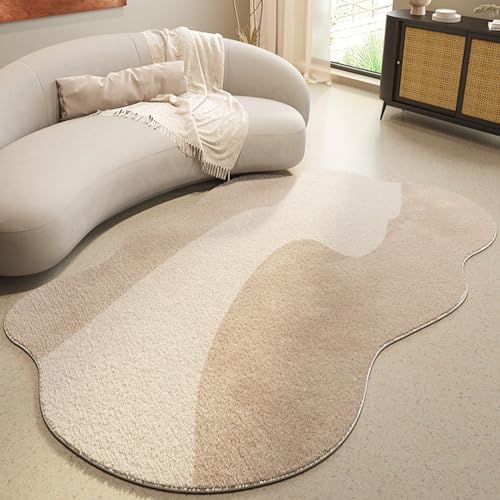 BBAUER Unregelmäßig Geformter Teppich, Moderner Geometrischer Wohnzimmer- und Esszimmerteppich Weiß, Heimdekoration für Schlafzimmer Arbeitszimmer BBAUER Unregelmäßig Geformter Teppich, Moderner Geometrischer Wohnzimmer- und Esszimmerteppich Weiß, Heimdekoration für Schlafzimmer Arbeitszimmer von BBAUER