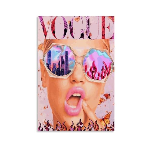 BBAUER VOGUE Reflection Cover Art Poster Dekorative Malerei Leinwand Wandkunst Wohnzimmer Poster Schlafzimmer Malerei,Wandkunst Bilddruck Moderne Familienzimmer Dekor 20x30inch(50x75cm) von BBAUER