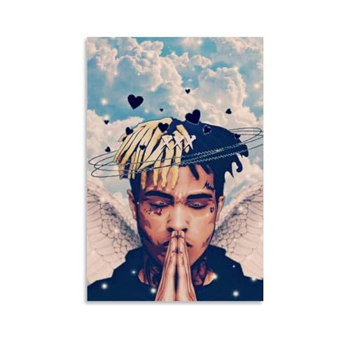 BBAUER Xxxtentacion Poster Dekorative Malerei Leinwand Wandkunst Wohnzimmer Poster Schlafzimmer Malerei,Wandkunst Bilddruck Moderne Familienzimmer Dekor 16x24inch(40x60cm) von BBAUER