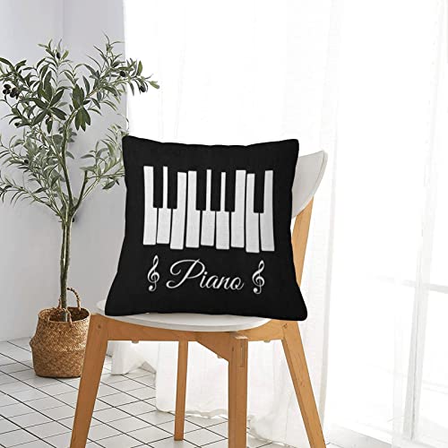 Kissenbezug 45x45cm Dekorativer Überwurf Kissenbezüge,Taste Piano Jazz Keyboard Noten Musik Pop,Heimdekoration quadratisch Kissenhülle 18x18 Zoll von BBAUER