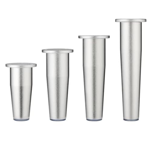 BBERHFNFZK Aluminium Möbelfüße 8 10 12 15cm Klein SofaBeine Küchenfuße 4 Stück Bettfuß Stützfüße Schrankfuß Sofa Ersatz Beine(Silver,80mm) von BBERHFNFZK