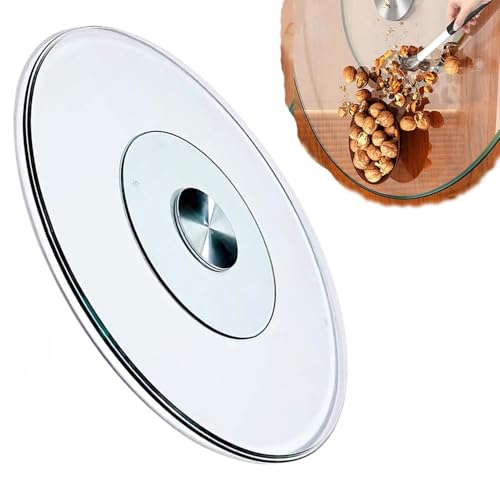 BBERHFNFZK Esstisch Drehbare Servierplatte Großer Glas Drehteller Lazy Susan Drehplatte Aus Gehärtetem Glas 60 100 70 90 80CM Tischplatte Organizer Für Arbeitsplatten-Mittelstücke(32"/80CM) von BBERHFNFZK
