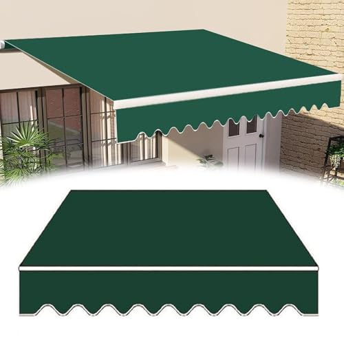 BBERHFNFZK Grüne Markisenstoff Ersatz Klemmmarkise Fenstermarkise Terrassenmarkise 3 4 5 6m Ersatzstoffe Für Einziehbare Markisen Einziehbare Markisen(13x10ft/400x300cm) von BBERHFNFZK