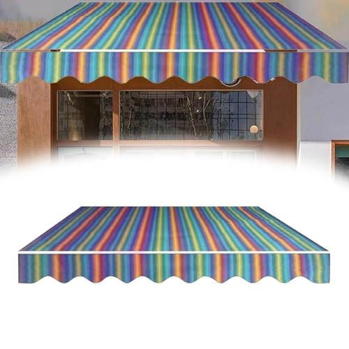 BBERHFNFZK Terrasse Markise Ersatzstoffe Schattenabdeckung Sonnenschutzdach 2 * 1.5m 3 * 2.5m 4 * 2.5m 5 * 4m Fenstermarkise Ersatz-Markisenstoff (Nur Stoff)(13x8ft/400x250cm) von BBERHFNFZK