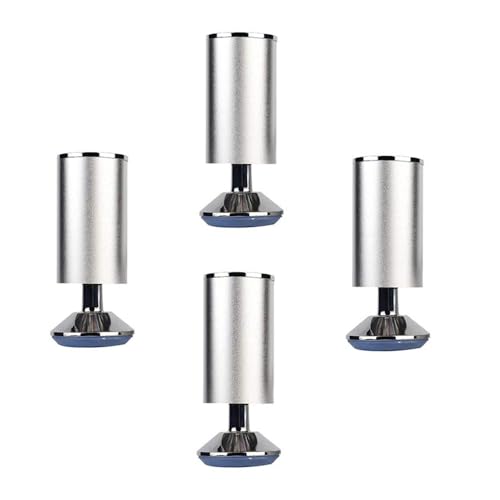 BBERHFNFZK Verstellbar Metall Möbelbeine 4 Stück Bettfüße Stützbeine Kaffeetisch Beine Silber Ersatz Beine Für Sofa, Küchenschrank, Nachttisch(30cm) von BBERHFNFZK