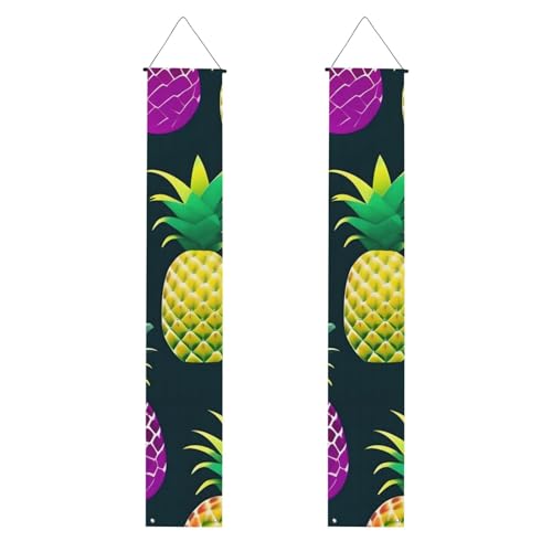 Buntes Obst-Ananas-Druck, wiederverwendbar, Abschluss-Banner – All-in-One-Hänge-Set, Party, drinnen, draußen von BBEXJIGY
