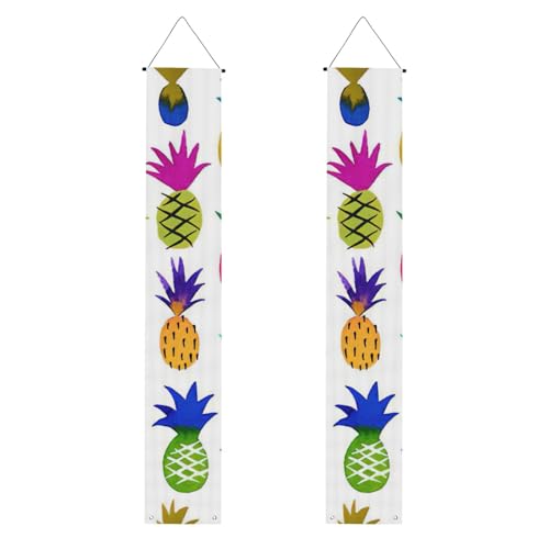 Regenbogen-Ananas-Druck, wiederverwendbar, Abschluss-Banner, All-in-One-Hänge-Set, Party, drinnen, draußen von BBEXJIGY