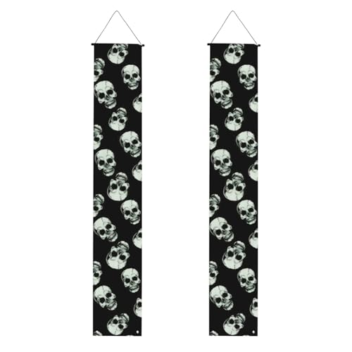 Schwarzer Totenkopf-Druck, wiederverwendbar, Abschlussfeier, Veranda-Banner – All-in-One-Hängeset, Party, drinnen, draußen Schwarzer Totenkopf-Druck, wiederverwendbar, Abschlussfeier, Veranda-Banner – All-in-One-Hängeset, Party, drinnen, draußen von BBEXJIGY