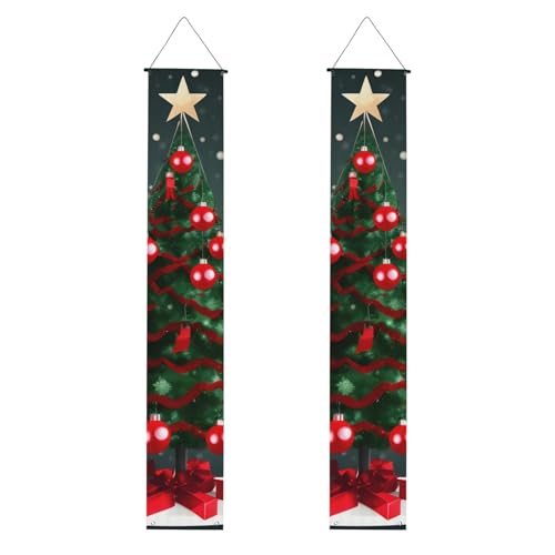Weihnachtsbaum- und Kugel-Druck, wiederverwendbar, Abschluss-Banner – All-in-One-Hängeset, Party, drinnen, draußen von BBEXJIGY