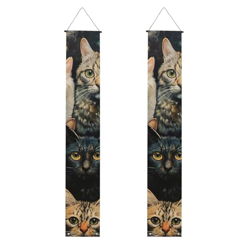 Wiederverwendbares Abschluss-Veranda-Banner mit Katzendruck, All-in-One-Aufhängeset, Party, drinnen, draußen Wiederverwendbares Abschluss-Veranda-Banner mit Katzendruck, All-in-One-Aufhängeset, Party, drinnen, draußen von BBEXJIGY