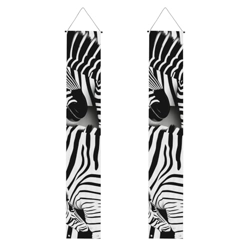 Wiederverwendbares Abschluss-Veranda-Banner mit Zebramuster – All-in-One-Aufhängeset, Party, drinnen, draußen von BBEXJIGY