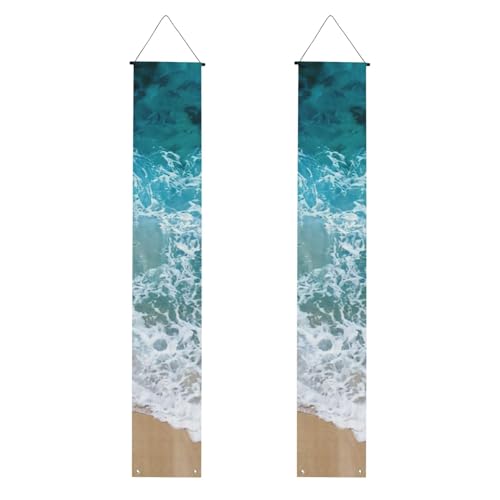 Wunderschöner Ozeanwellen-Druck, wiederverwendbar, Abschlussfeier, Veranda-Banner – All-in-One-Hängeset, Party, drinnen, draußen von BBEXJIGY