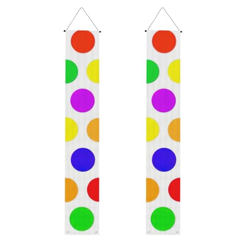 Wunderschöner Polka Dot Print Wiederverwendbarer Abschluss Veranda Banner - All-in-One Hanging Kit, Party, Indoor, Outdoor von BBEXJIGY