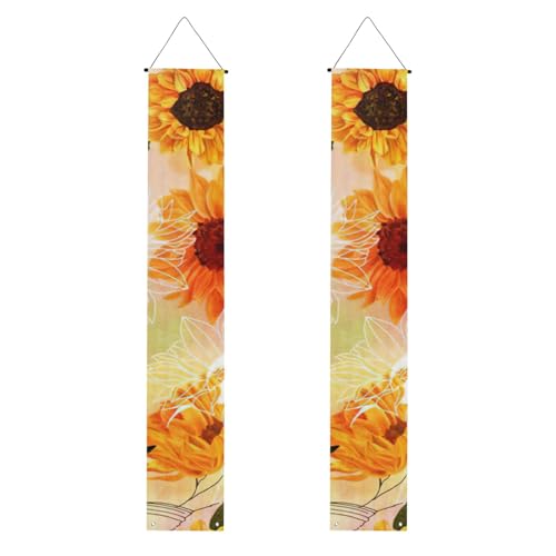 Wunderschöner Sonnenblumen-Druck, wiederverwendbar, Abschlussfeier, Veranda-Banner – All-in-One-Hängeset, Party, drinnen, draußen von BBEXJIGY