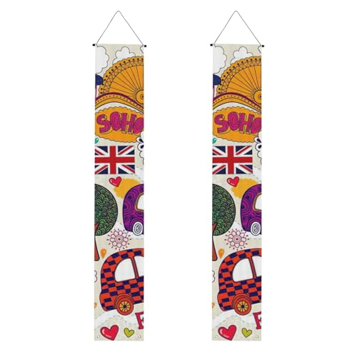 Zeitung in Englisch Druck Wiederverwendbare Abschlussfeier Veranda Banner - All-in-One Hanging Kit, Party, Indoor, Outdoor von BBEXJIGY