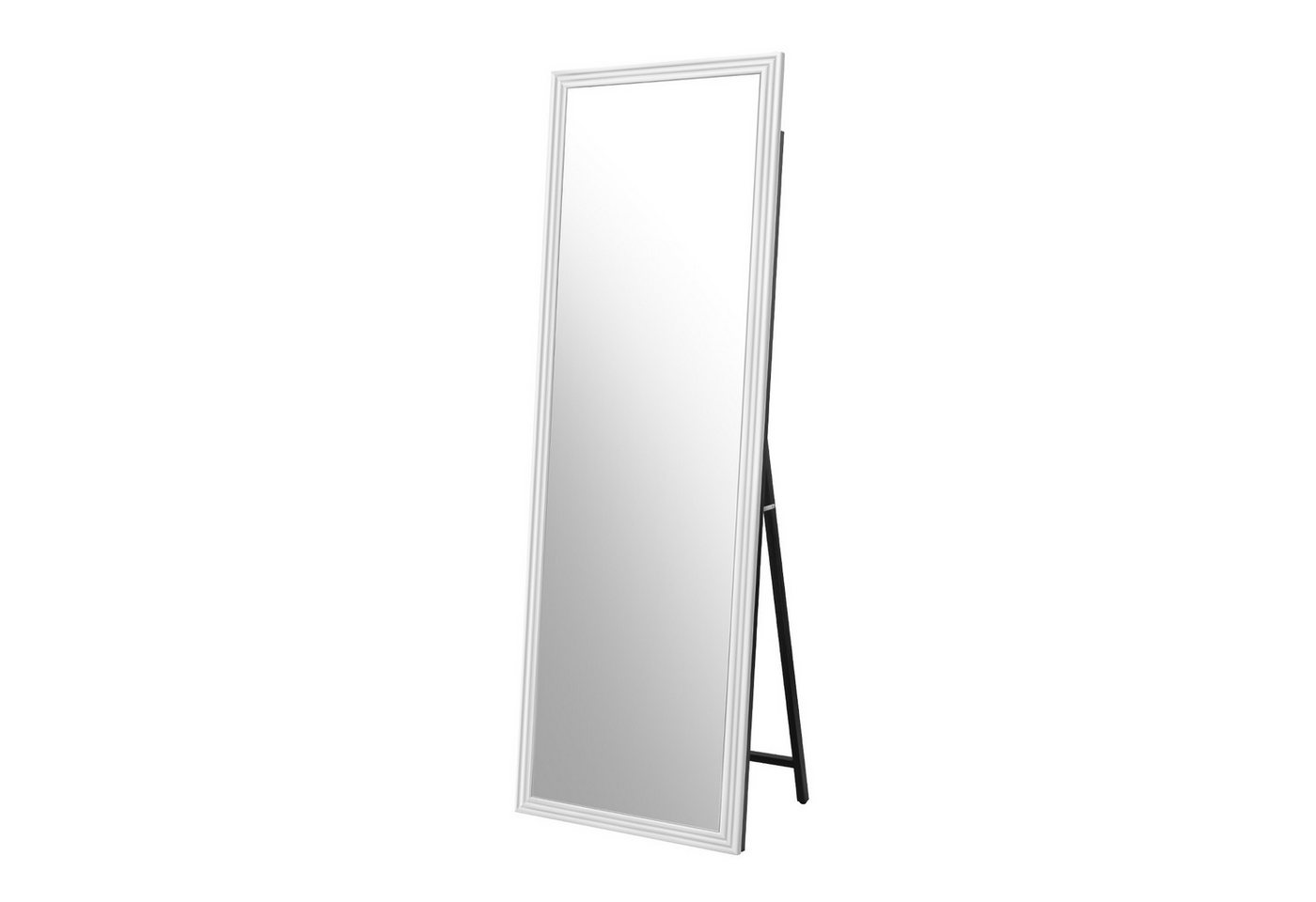 BBG Ganzkörperspiegel 160x50 cm Ganzkörperspiegel, Massivholz mit quadratischem Rahmen (für Schlafzimmer & Flur), HD-Spiegelglas, feuergeröstete Oberfläche und stabilem Standfuß von BBG