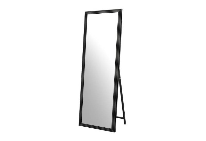 BBG Ganzkörperspiegel 160x50 cm Ganzkörperspiegel, Massivholz mit quadratischem Rahmen (für Schlafzimmer & Flur), HD-Spiegelglas, feuergeröstete Oberfläche und stabilem Standfuß von BBG