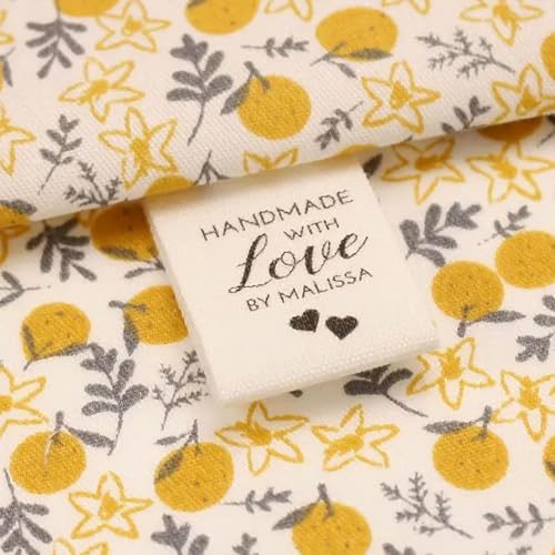BBGDP 20 X 60 Mm Benutzerdefinierte Etiketten Aus Baumwollband for Kleidung, Personalisiertes Nähen Aus Baumwolle for Handgefertigte Artikel, Personalisiert Mit Ihrem Text Oder Logo(B,100Pcs) von BBGDP