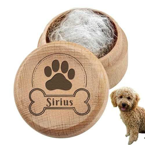 BBGDP Personalisiertes Haustier-Andenken Aus Holz Mit Namen, Gedenkbox Mit Gravierter Pfote, Personalisierte Aufbewahrungsboxen Aus Holz for Katzen- Und Hundezähne, Erinnerungsgeschenke(D) von BBGDP