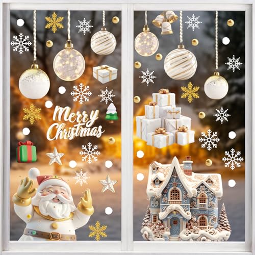 BBLIKE 9 Blätter Fensterbilder Weihnachten - Fensterbilder Weihnachten Selbstklebend, Weihnachtsfensterbilder mit schneeflocken, Weihnachtsbilder Fenster für Glastüren, Tür, Window, Weihnachten BBLIKE 9 Blätter Fensterbilder Weihnachten - Fensterbilder Weihnachten Selbstklebend, Weihnachtsfensterbilder mit schneeflocken, Weihnachtsbilder Fenster für Glastüren, Tür, Window, Weihnachten von BBLIKE
