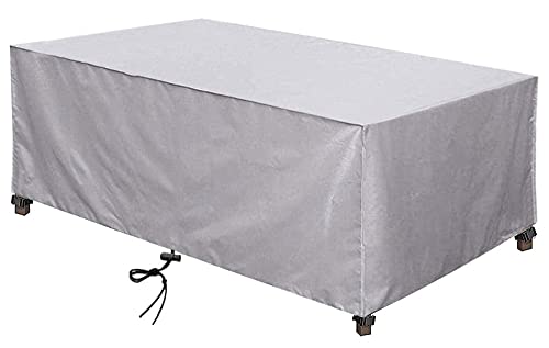 BBMMCLL Gartenmöbel Abdeckung,60x50x75cm(23.6x19.7x29.5in) ​Wasserdicht atmungsaktiv und UV-stabilisiert Winddicht Winterfest Staubdicht 420D Oxford Stoff Schutzhülle Gartentischabdeckung Silber von BBMMCLL
