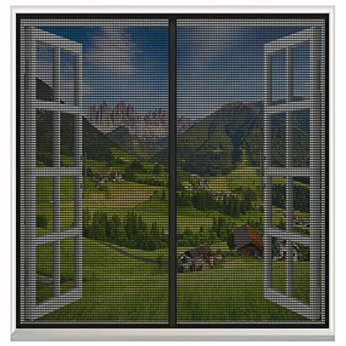 Fliegengitter für Fenster,95x95cm(W*H) Magnet Automatisch Verschließen Insektenschutz Fliegenvorhang Moskitonetz ohne Bohren Klebmontage,Zuverlässiger Schutz vor Mücken,Fliegen & Insekten, von BBMMCLL