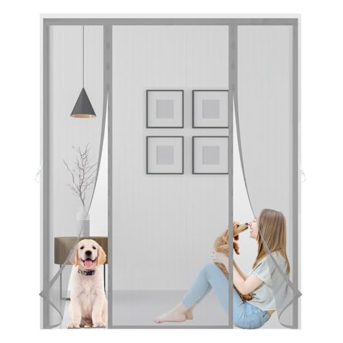 Magnet Fliegengitter Tür 175x205cm,Insektenschutz Doppeltür Fliegengitters,Magnetisch Automatisches Schließen Insektenschutz Balkontür,Kinderleichte Klebemontage Ohne Bohren,grey Magnet Fliegengitter Tür 175x205cm,Insektenschutz Doppeltür Fliegengitters,Magnetisch Automatisches Schließen Insektenschutz Balkontür,Kinderleichte Klebemontage Ohne Bohren,grey von BBMMCLL