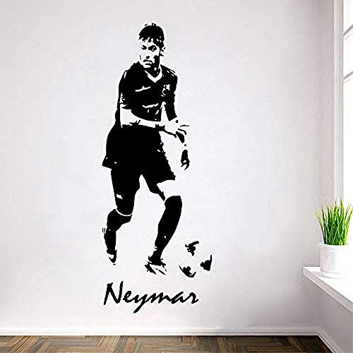 Bbnnn Wandaufkleber Fußball Fußballer Neymar Vinyl Wandtattoos Neymar Wandkunst Aufkleber Wandhauptdekoration Aufkleber 110X42 Cm von BBNNN