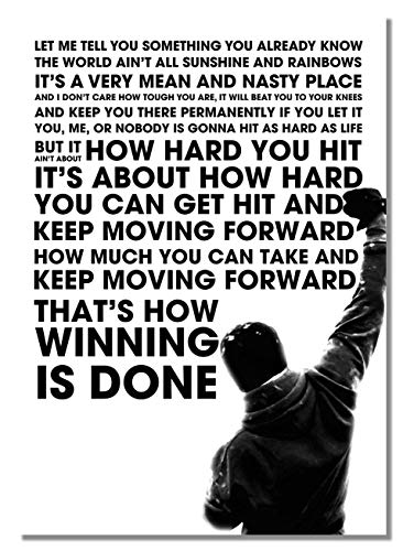 Rocky Balboa Sylvester Stallone A3 ungerahmt Motivationszitat Poster Sport Boxen Foto Inspiration Sieger Bild von BBPosters