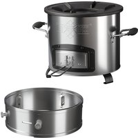 Bbq#boss - bbqboss Raketenofen mit Power Ring, Silber, Edelstahl Campingofen, Campingkocher Holz Kohle, Camping bbq Holzofen zum Kochen, von BBQ#BOSS
