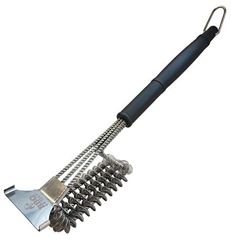 BBQ Butler Borstenfreie Grillbürste – 360 Grad Rost Schaber – sichere Grillreinigung Grillbürste – Edelstahl – Grillzubehör – Gas – Kohle – Porzellan – Keramik – Grillreiniger BBQ Butler Borstenfreie Grillbürste – 360 Grad Rost Schaber – sichere Grillreinigung Grillbürste – Edelstahl – Grillzubehör – Gas – Kohle – Porzellan – Keramik – Grillreiniger von BBQ Butler