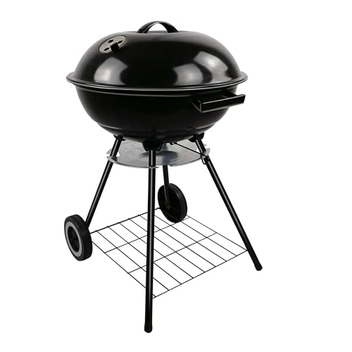 BBQ Collection Kugelgrill - Holzkohlegrill - mit Deckel und Rädern - Ablagegitter, Schwarz (45613) von BBQ Collection