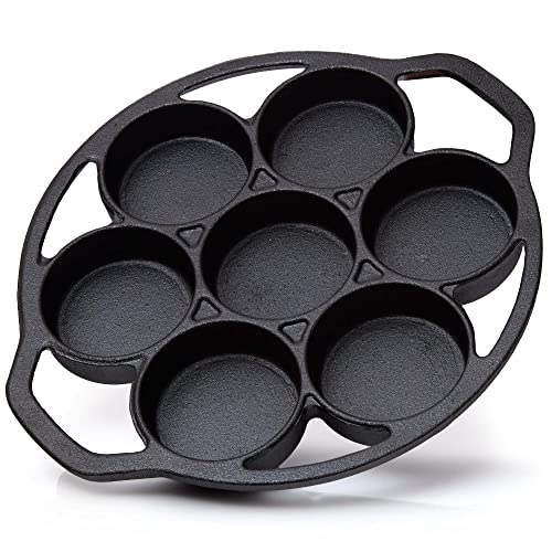 BBQ Nerd© 6er Muffinbackform aus Gusseisen | Cupcake Pan für Grill, Ofen & Dutch Oven | Antihaft Muffinförmchen - Gusseiserne Muffinform mit Henkel von BBQ Nerd