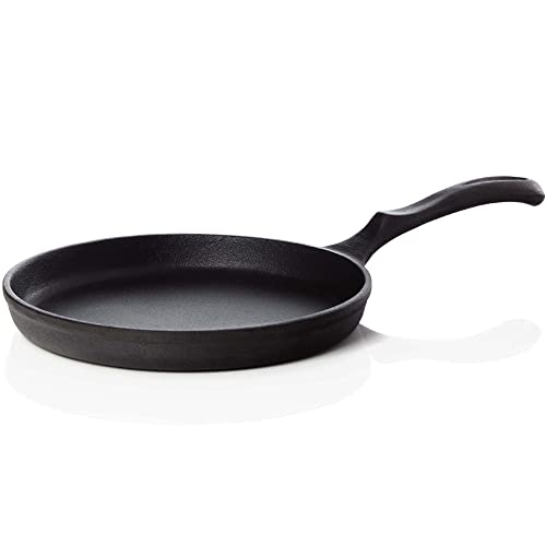BBQ Nerd Gusseisen Crêpespfanne Ø 19 cm für Pfannkuchen Crêpes Spiegelei - Antihaftpfanne mit exzellenter Wärmeleitung - Crepepfanne für Grill Feuerstelle Herd einschl. Induktion von BBQ Nerd