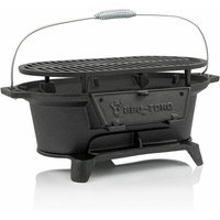 BBQ-Toro Gusseisen Holzkohle Grilltopf mit Grillrost, 50 x 25 x 23 cm von BBQ-TORO