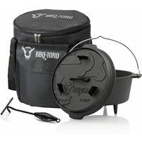 Dutch Oven Set 3-teilig, 4.5 qt Feuertopf + Deckelheber, Gusseisen Topf - Bbq-toro Dutch Oven Set 3-teilig, 4.5 qt Feuertopf + Deckelheber, Gusseisen Topf - Bbq-toro von BBQ-TORO